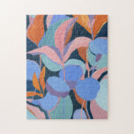 Botanique Abstraite aquarelle Art Jigsaw Puzzle<br><div class="desc">Ce puzzle artistique à la scie présente un art abstrait botanique peint à la main unique. ©2020 Eun Mi Kim</div>