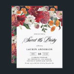 Botanique Amaryllis Sweet 16 Party Invitation<br><div class="desc">Famille Invitation et amis à votre événement avec cette invitation sucrée personnalisable 16 party. Il présente des amaryllis aquarelle, des roses, des ranunculus et des chrysanthèmes avec un motif floral assorti. Cette invitation au sweet sixteen botanique est parfaite pour les fêtes d'automne et de Noël. Personnalisez cette invitation florale douce...</div>