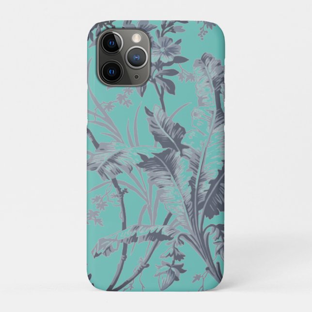 Botanique Aqua Chinoiserie Coque-Mate coque iphone (Dos)