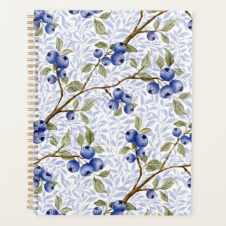 Botanique Aquarelle Myrtille Bleu Vert Blanc