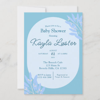 Botanique Baby Boy Shower Invitation