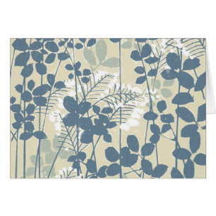 Botanique Bleu Japonais Vintage : Fougère à Feuill