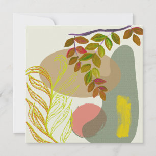 Botanique Boho jaune vert