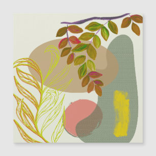 Botanique Boho jaune vert