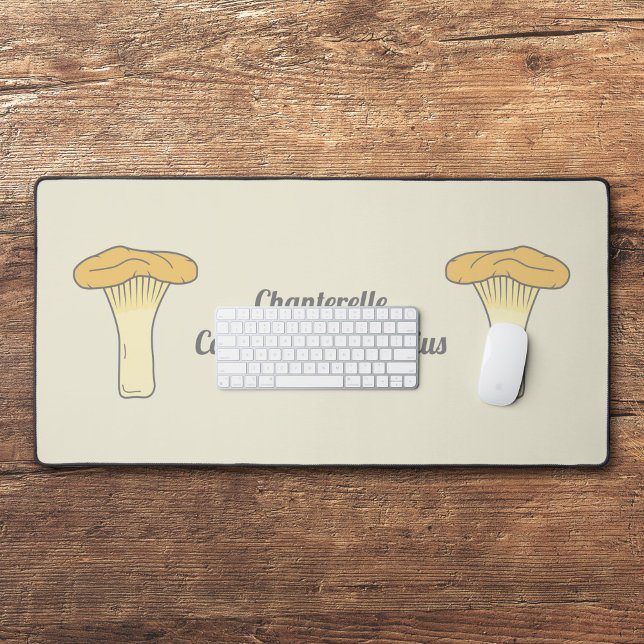 Botanique Chanterelle Mushroom Desk Mat (Botanical Chanterelle Mushroom Desk Mat)