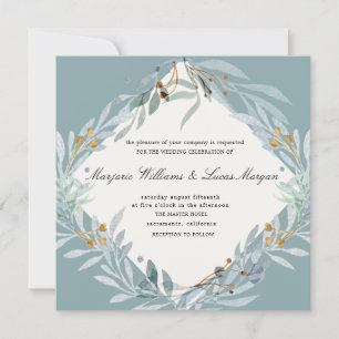 Botanique douce   FAIRE-PART DE MARIAGE CARRÉ