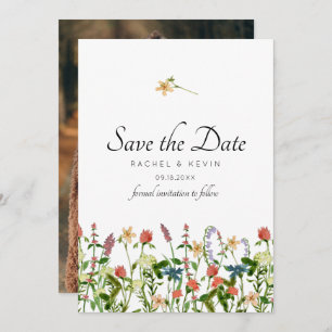 Botanique Floral Enregistrer La Date Invitation