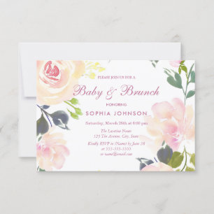 Botanique Floral Sweet Baby & Brunch Invitation