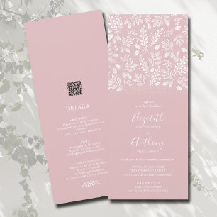 Botanique Tout en un Dusty Rose Faire-part de mari