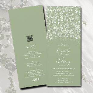 Botanique Tout En Un Sage Faire-part de mariage Ve