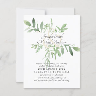 Botanique Verdure Feuille Mariage moderne invite