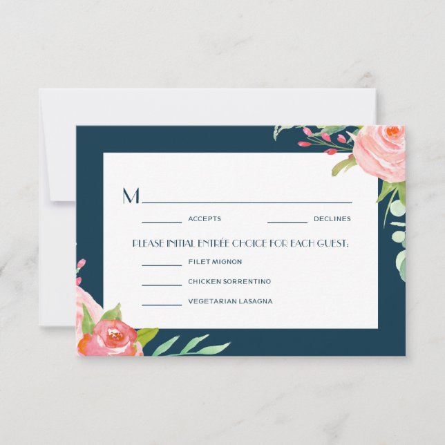 Botaniques en floraison | Carte RSVP de mariage (Devant)