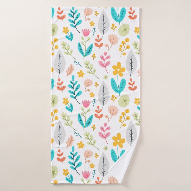 Botaniques florissantes (Serviette de bain)