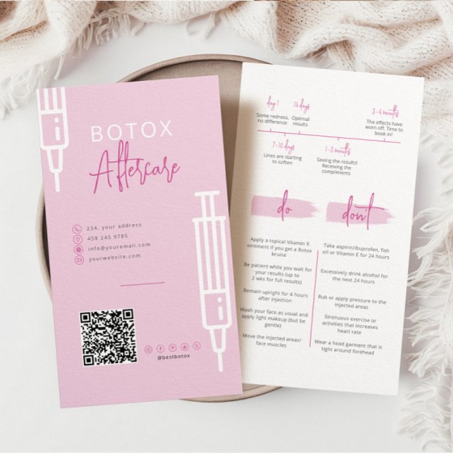 Botox Injections Carte de suivi Timeline Ne pas fa (Créateur téléchargé)