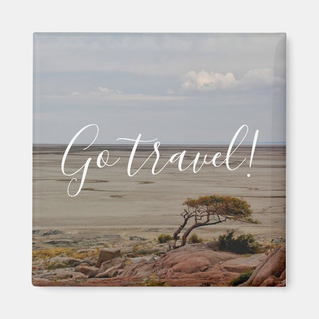 Botswana Kubu Baobab Island Go Travel Magnet (Devant)