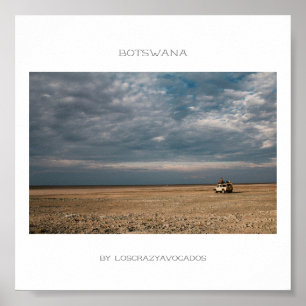 Botswana Makgadikgadi Salt Pans Voiture Poster