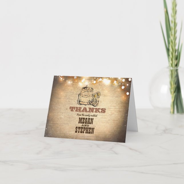 Botte de Cowboy Merci de Mariage campagnard rustiq (Devant)