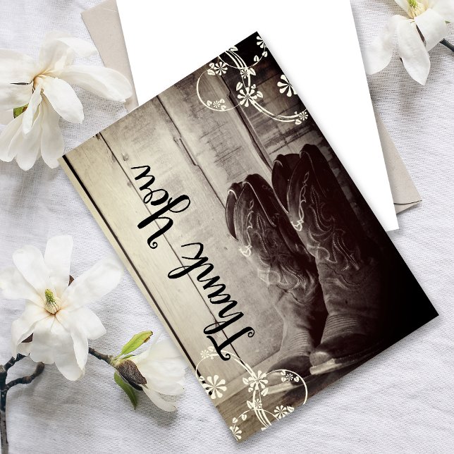 Botte Rustique Cowboy Merci Floral Occidental (Créateur téléchargé)