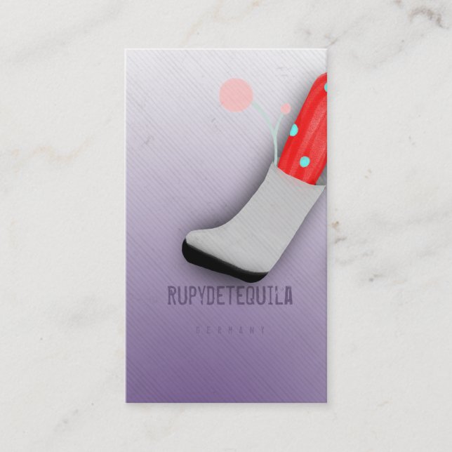 Bottes cartes de visite en caoutchouc (Devant)