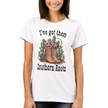 Bottes Cowboy Sud & T-Shirt Fleur sauvage
