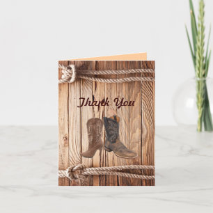 Bottes de cow-boy Mariage occidental de pays merci
