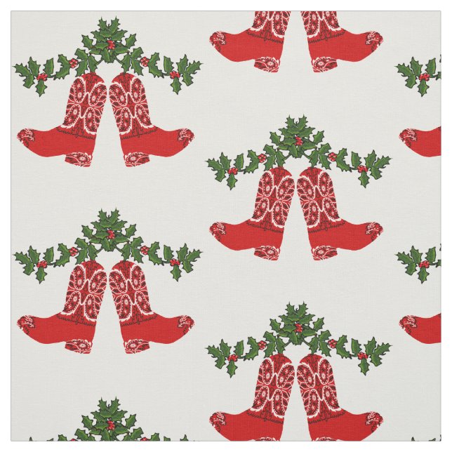 Bottes De Cowboy À Bandana Rouge Avec Tissu En Gar (Échantillon)