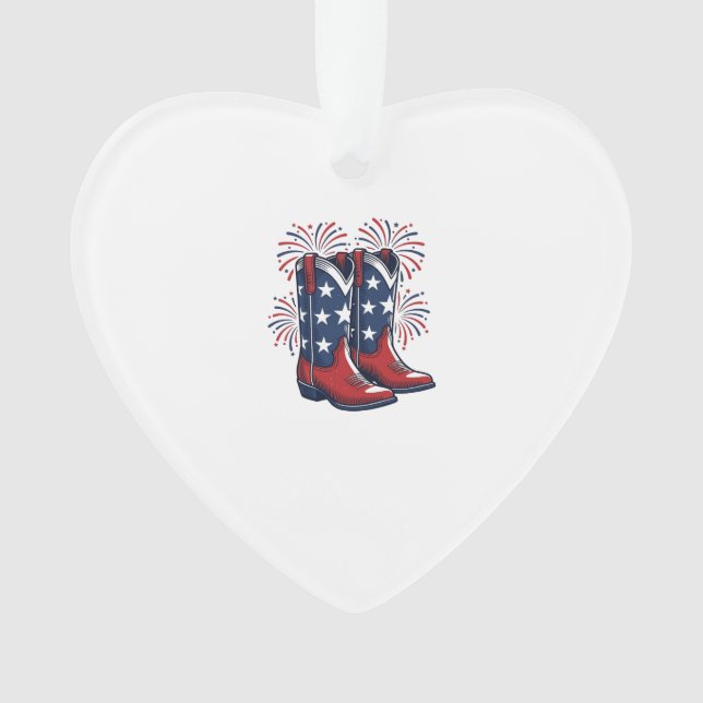Bottes de cowboy patriotiques conception de chemis (devant)