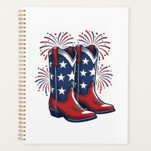 Bottes de cowboy patriotiques conception de chemis
