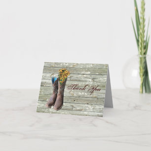 bottes de cowboy western country mariage merci