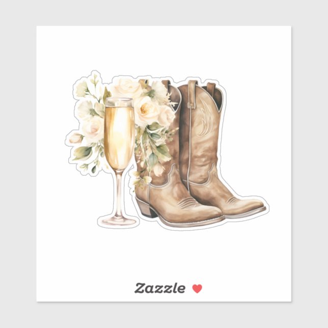 Bottes élégantes et autocollant vinyle sur mesure  (Feuille)