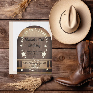 Bottes et chapeau de cow-boy avec carte d'annivers