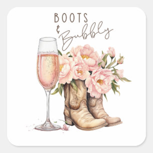 Bottes et Sticker Carré Bubbly