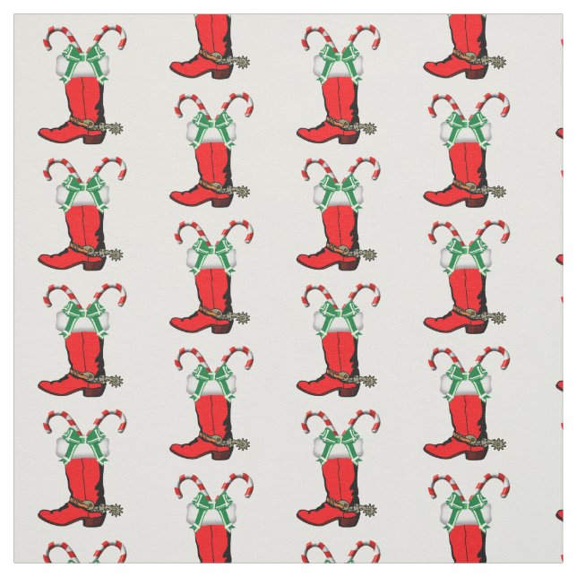 Bottes Et Sucres de canne Rouges De Botte Et Tissu (Échantillon)