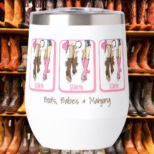 Bottes, filles & cadeau Mahjong de cow-girl person