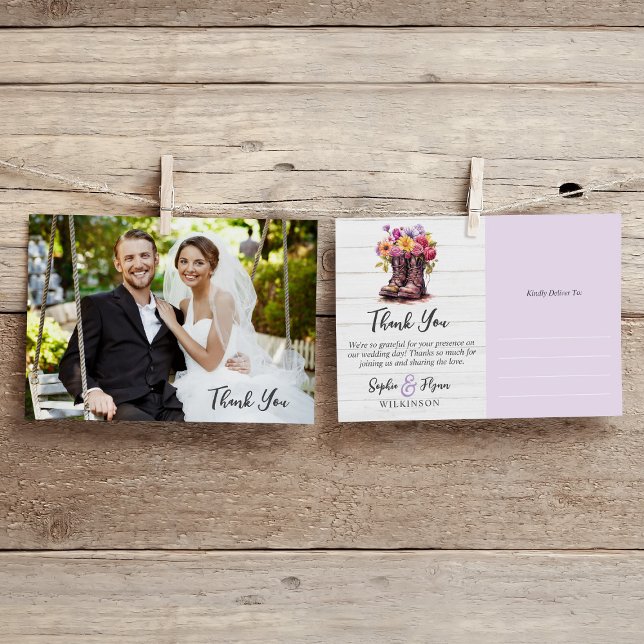 Bottes Florales de ferme Russe Mariage Carte de re (Créateur téléchargé)