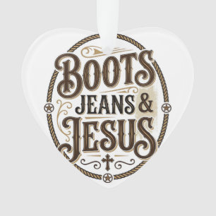 Bottes Jeans & Jésus Foi Occidentale Vintage