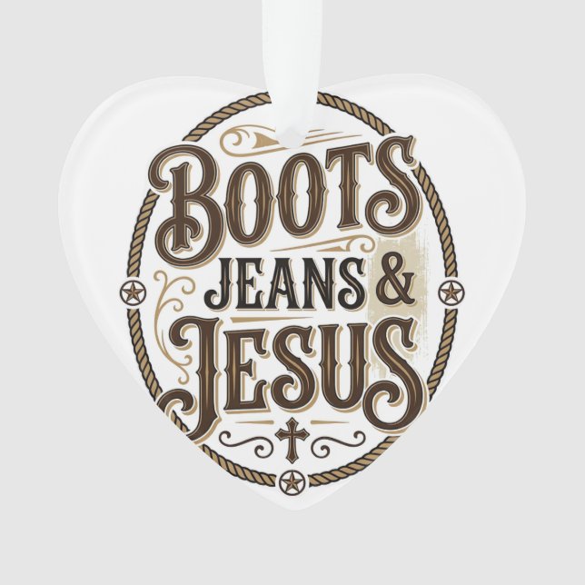 Bottes Jeans & Jésus Foi Occidentale Vintage (devant)