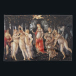 Botticelli Primavera Serviette de cuisine<br><div class="desc">Serviette de cuisine Botticelli Primavera. Peinture à l'huile sur panneau à partir de 1482. Sandro Botticelli était l'un des grands artistes de la Renaissance primée pour ses figures luxuriantes et son utilisation dynamique de la couleur. Primavera est l'une de ses peintures les plus célèbres et les plus aimées, mettant en...</div>