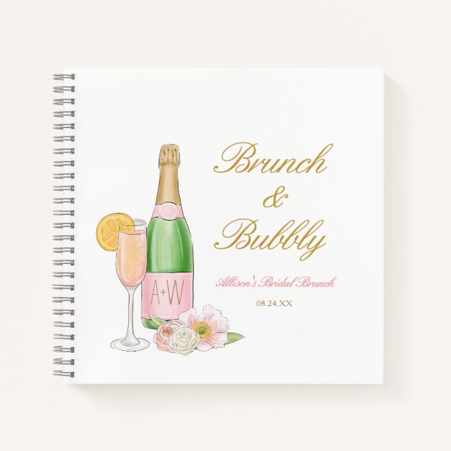 Boubbly Champagne Bridal Brunch Livre d'or (Devant)