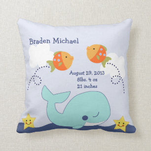 Bouche bleue personnalisée et Coussin de poisson K