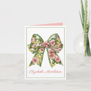 Bouche d'aquarelle rose et verte florale personnal