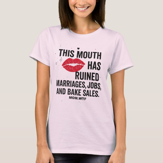 Bouche de Chaos : Mauvaise maman T-shirt design (Devant)
