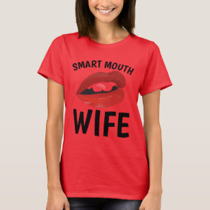 BOUCHE INTELLIGENTE, T-Shirts FEMME Drôle