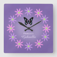 Bouche Personalisée Et Horloge Murale Papillon