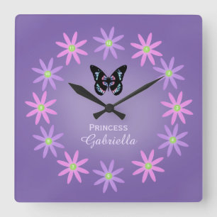 Bouche Personalisée Et Horloge Murale Papillon