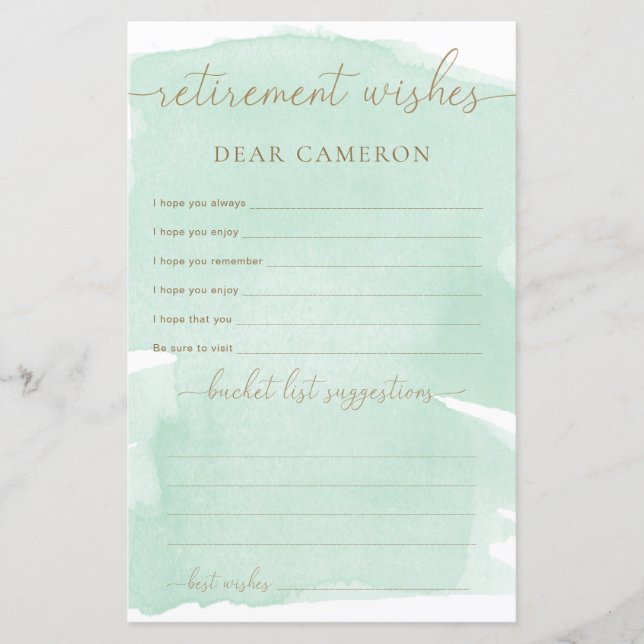 Bouches de retrait de l'aquarelle verte à la menth (Devant)