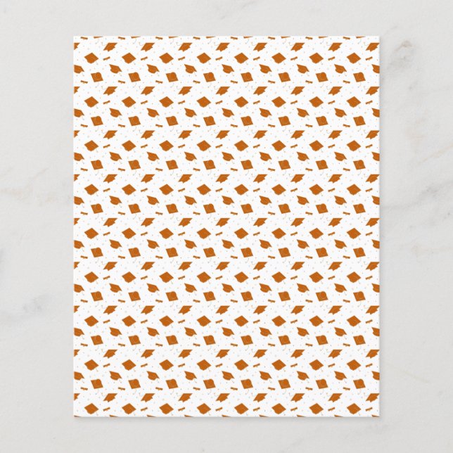 Bouchon de fin d'études Orange Brûlé Papier de pap (Devant)