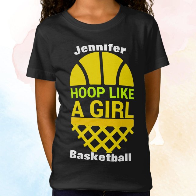 Boucle De Basket Filles Comme Une T-Shirt Fille (Hoop like a girl tee)
