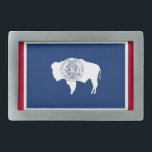 Boucle de ceinture avec le drapeau de l'état du<br><div class="desc">Boucle de ceinture élégante avec le drapeau du Wyoming. Les Etats-Unis d'Amérique. Ce produit son personnalisable.</div>