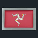Boucle de ceinture avec le drapeau d'île de Man,<br><div class="desc">Boucle de ceinture élégante avec le drapeau d'île de Man,  Royaume-Uni. Ce produit son personnalisable.</div>